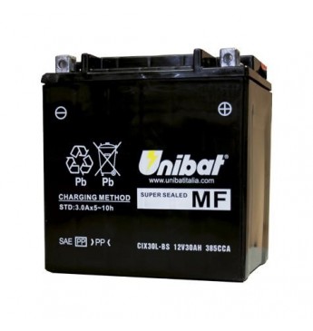 Аккумулятор Unibat 12V 30AH 385A 166x126x175мм